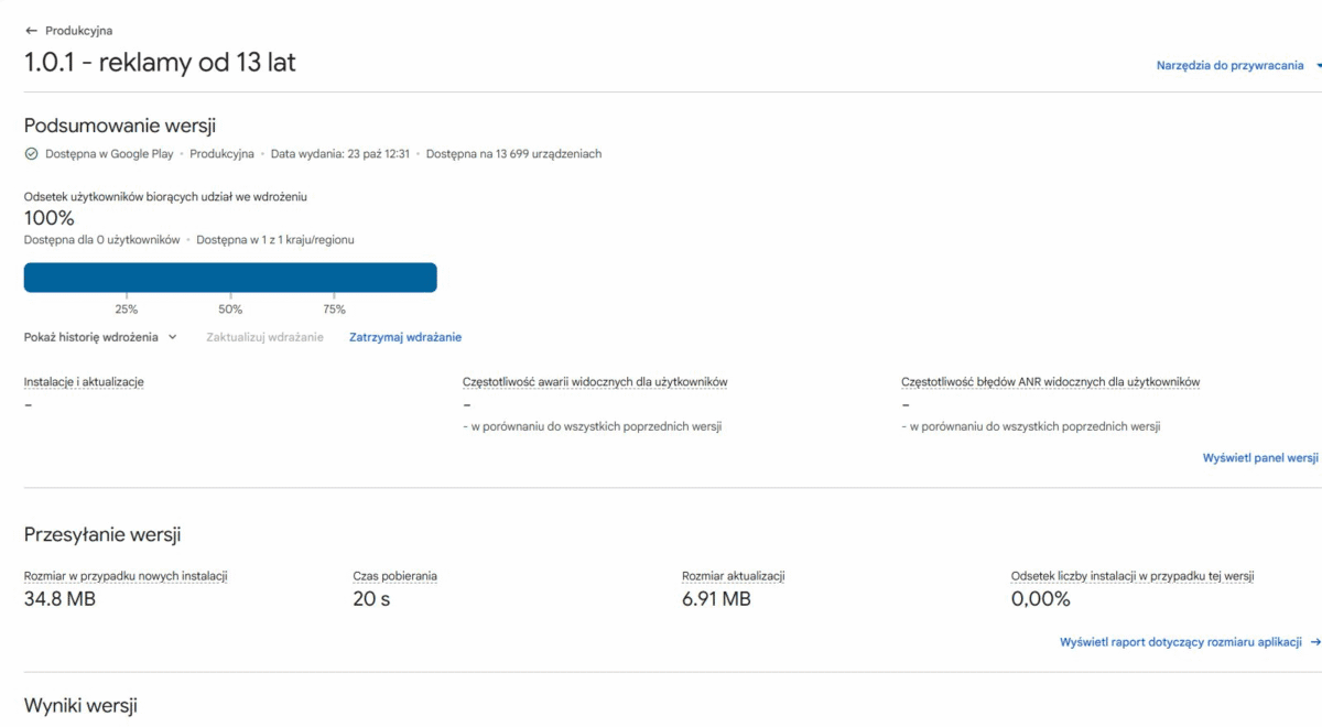 Wersja Duelmo 1.0.1 dostępna w Google Play