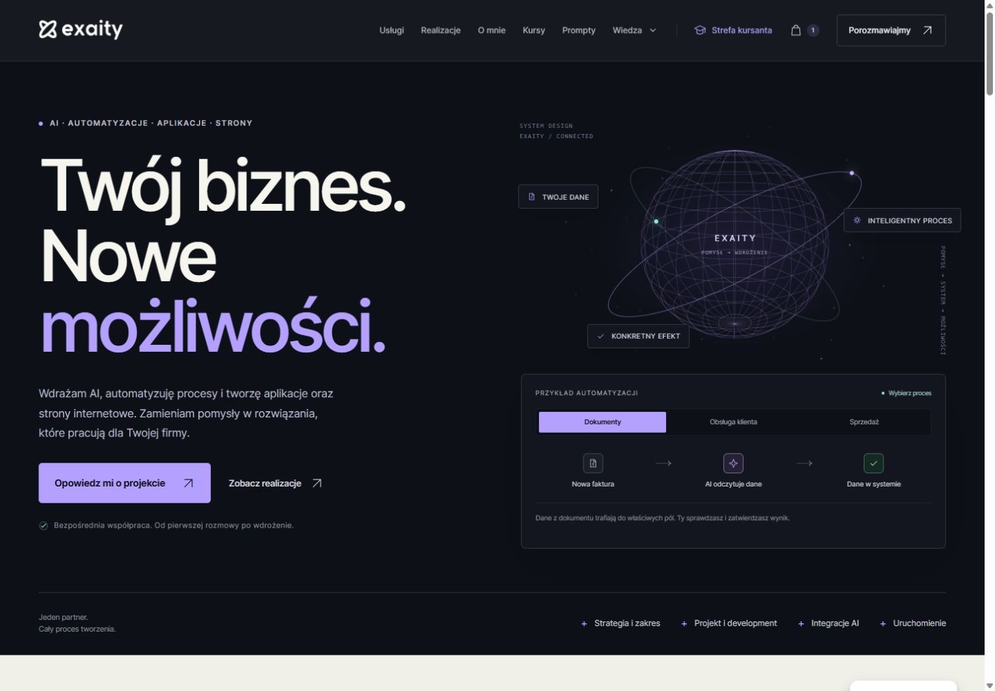 Serwis EXAITY: usługi, kursy i automatyzacje