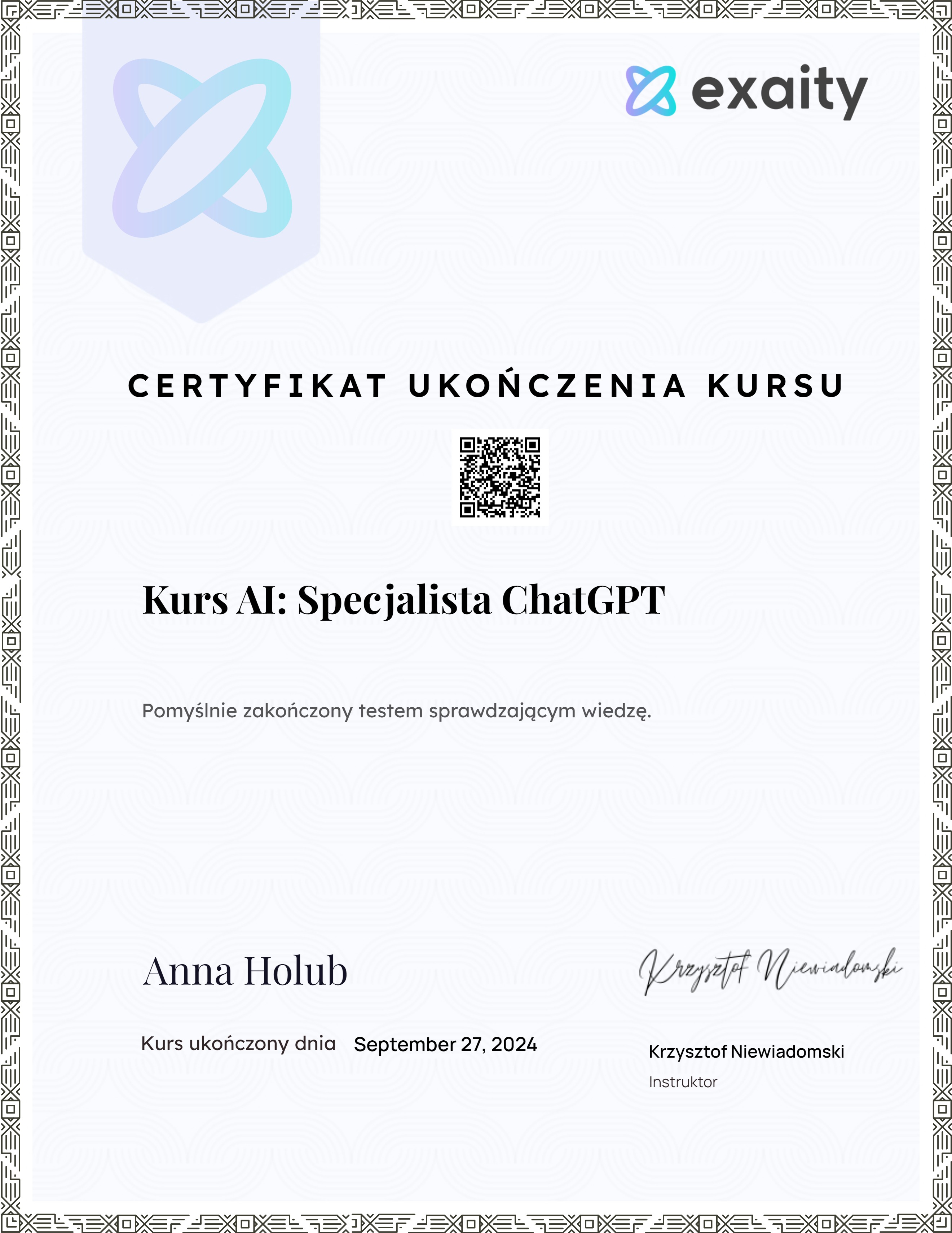 Kurs AI: Specjalista ChatGPT